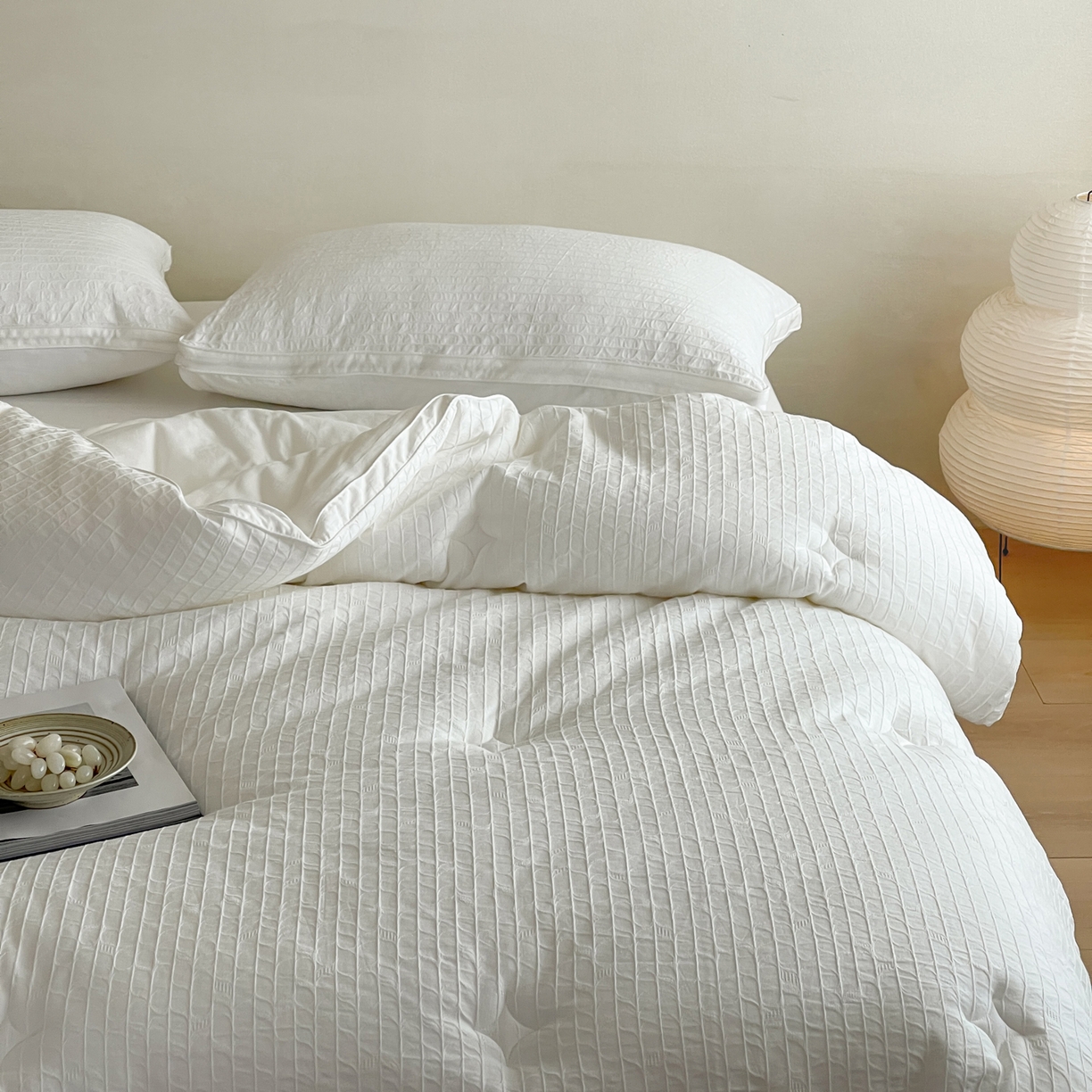 91家纺网 家纺一手货源 找家纺 （总）一加一 2025新款全棉大提花益生菌立体抗菌被子被芯