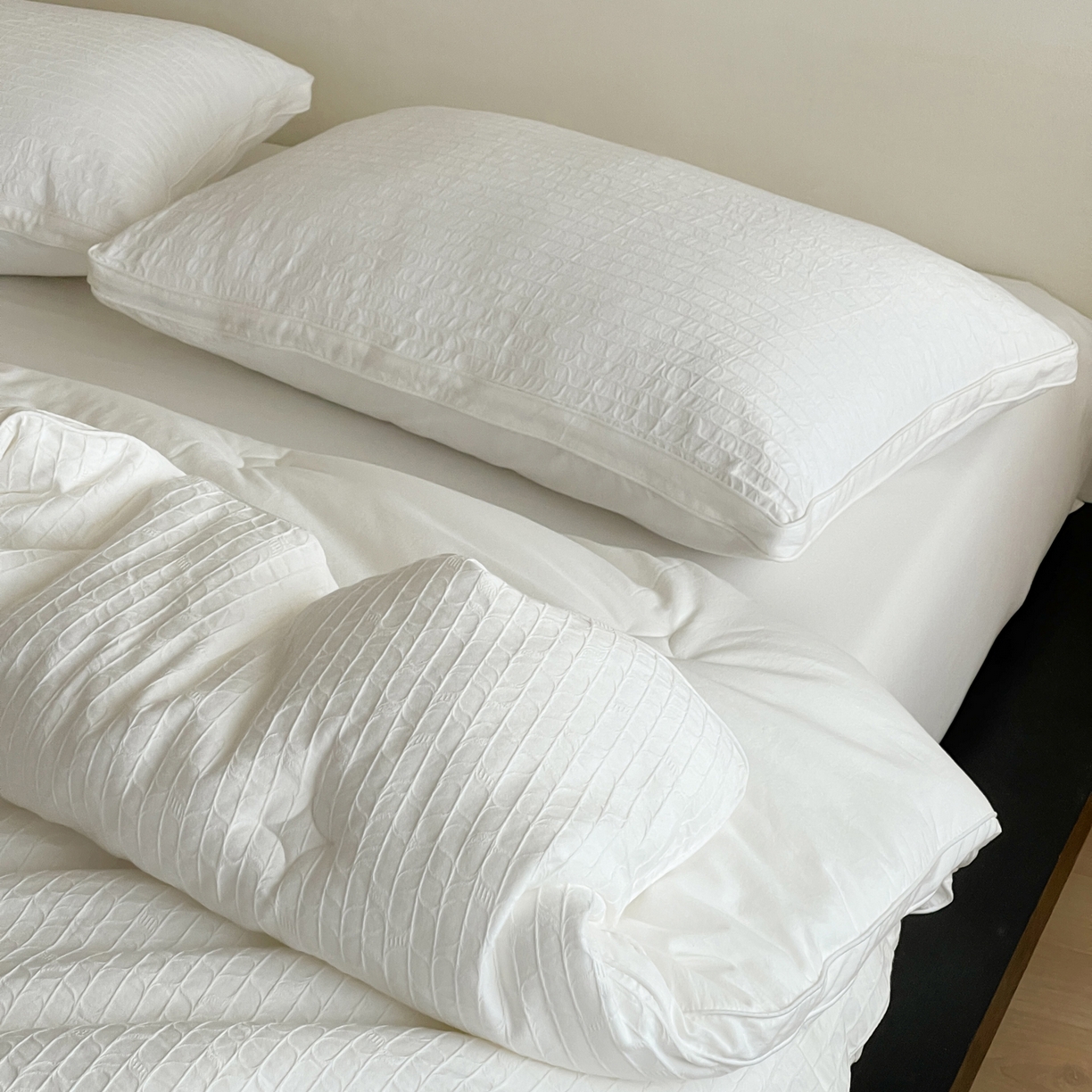 91家纺网 家纺一手货源 找家纺 一加一 2025新款全棉大提花益生菌立体抗菌被子被芯 花漾