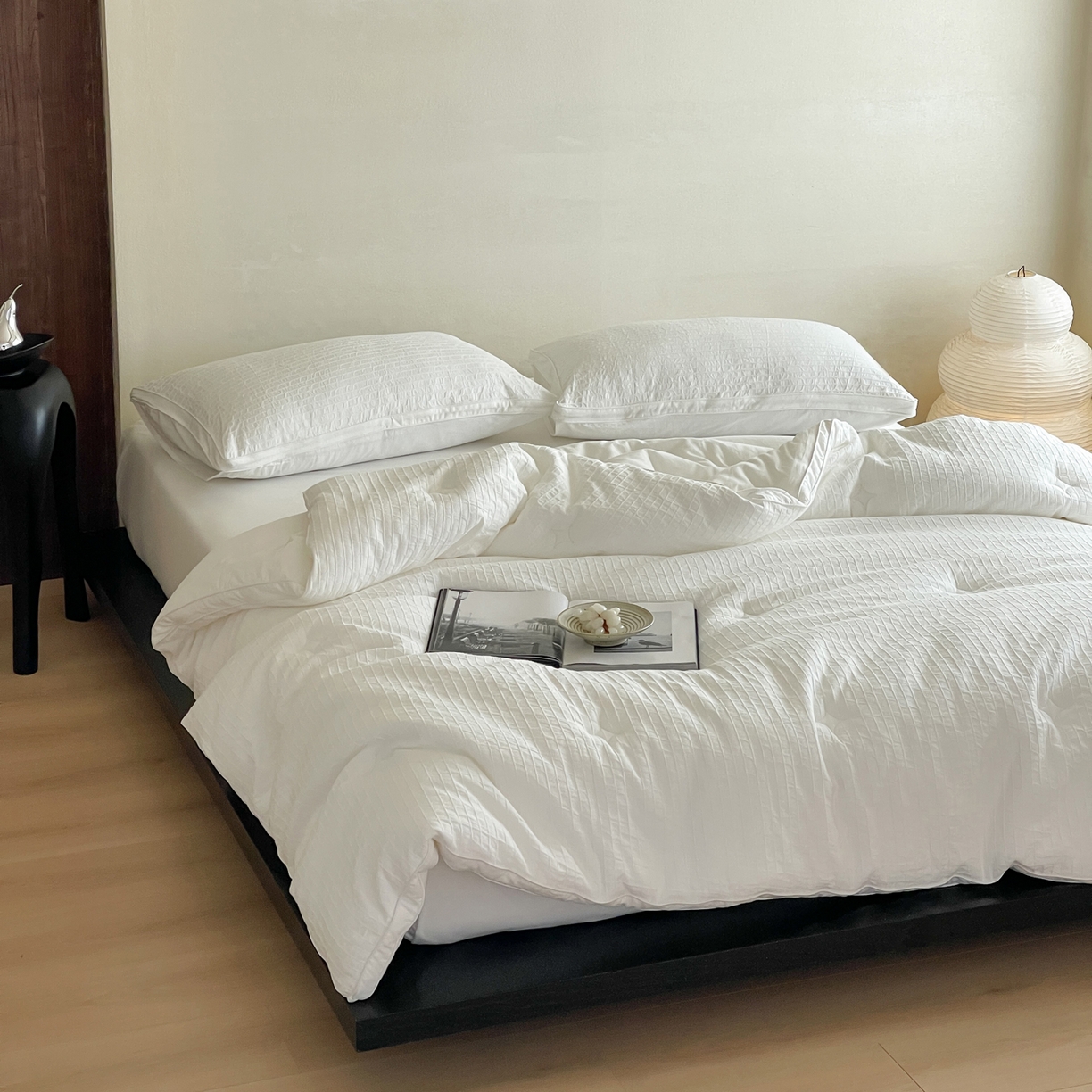 91家纺网 家纺一手货源 找家纺 一加一 2025新款全棉大提花益生菌立体抗菌被子被芯 花漾