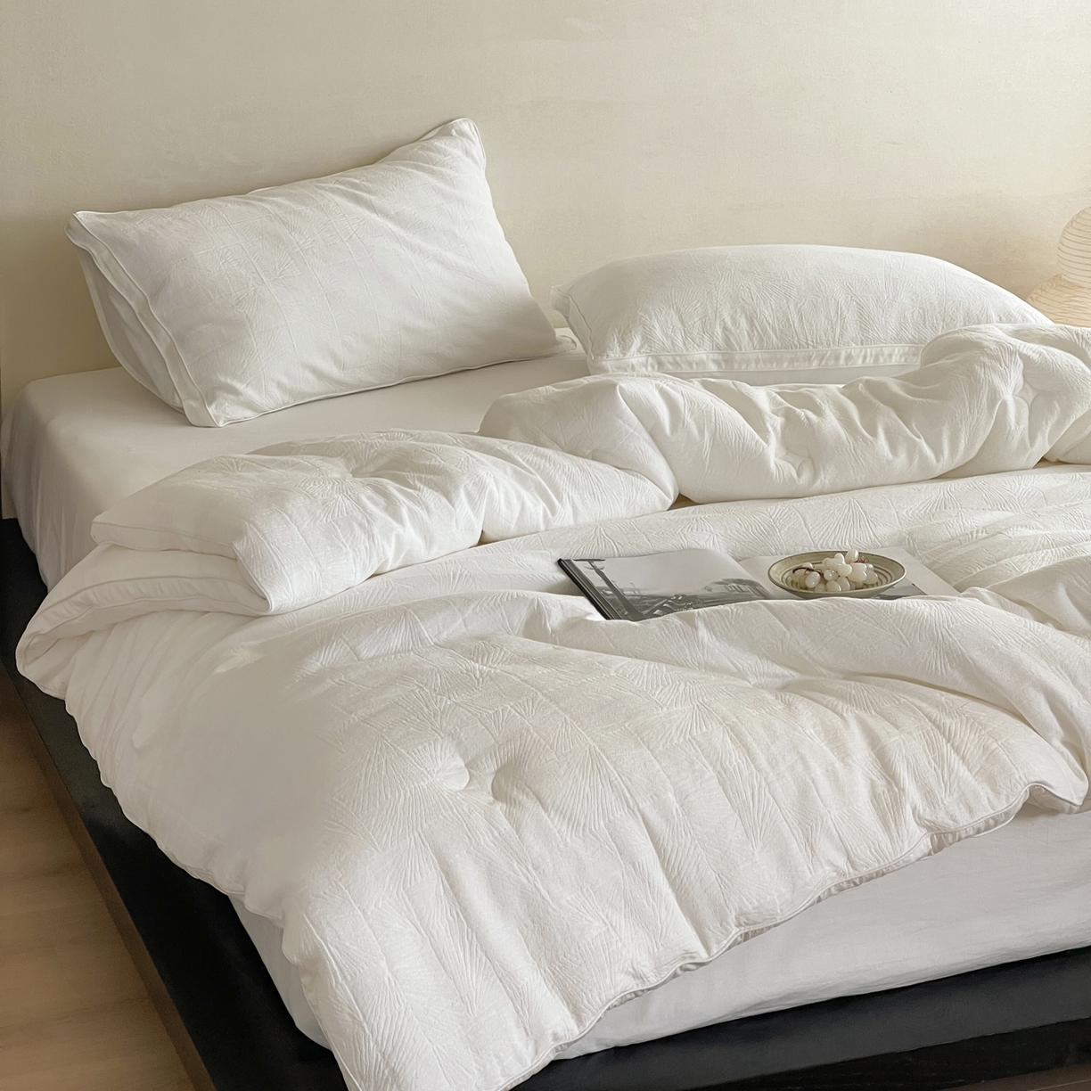 91家纺网 家纺一手货源 找家纺 一加一 2025新款全棉大提花益生菌立体抗菌被子被芯 山木花亭