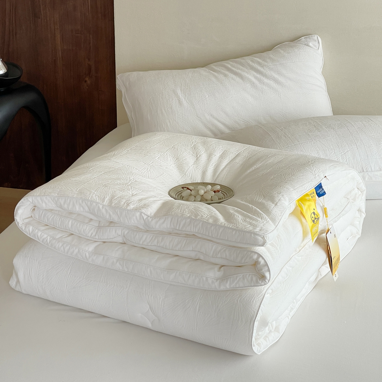 91家纺网 家纺一手货源 找家纺 一加一 2025新款全棉大提花益生菌立体抗菌被子被芯 山木花亭