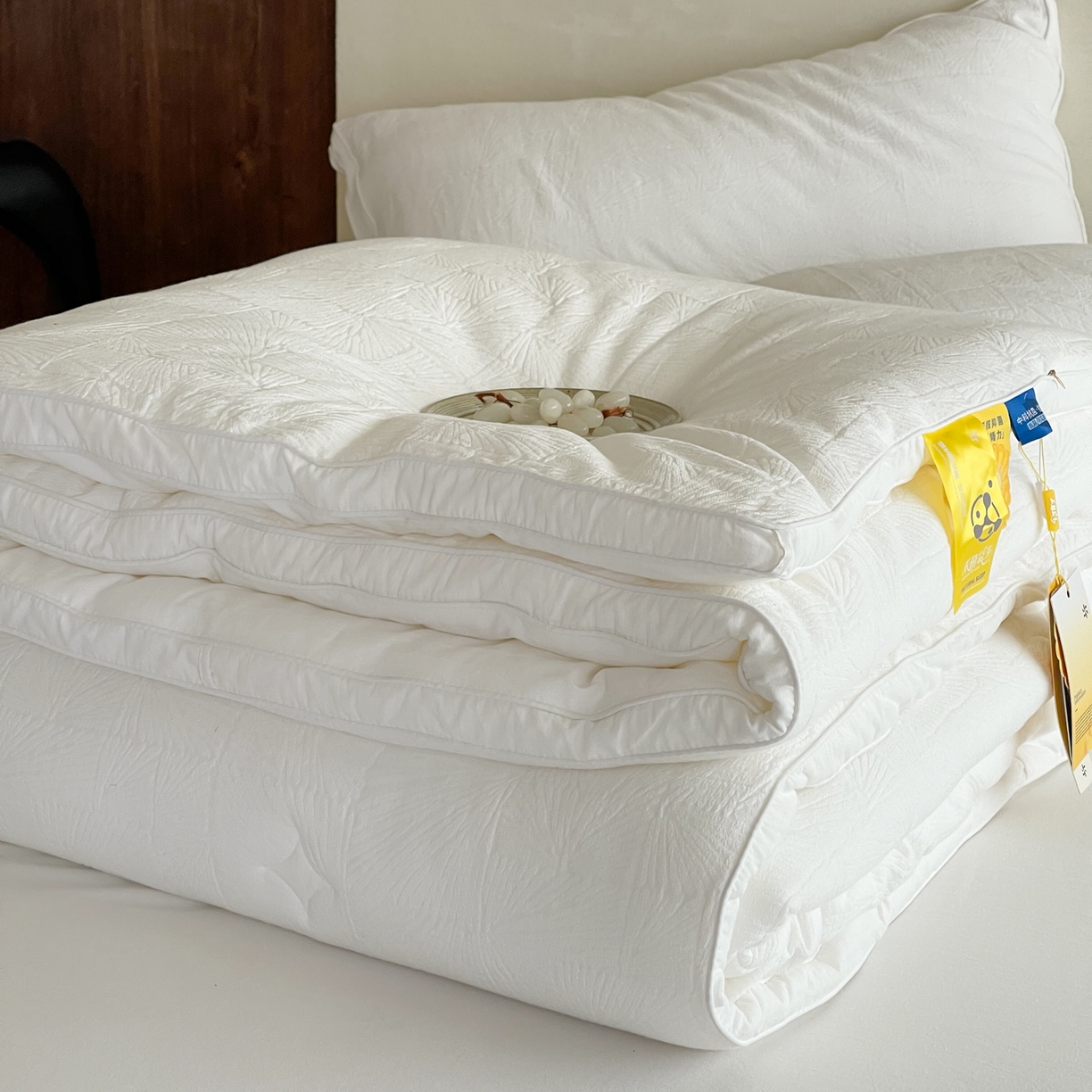 91家纺网 家纺一手货源 找家纺 一加一 2025新款全棉大提花益生菌立体抗菌被子被芯 山木花亭