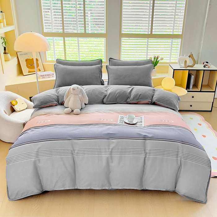 91家纺网 家纺一手货源 找家纺 （总）琪琪阁家纺 2025秋冬新款全棉加牛奶绒单被套棉加绒被套