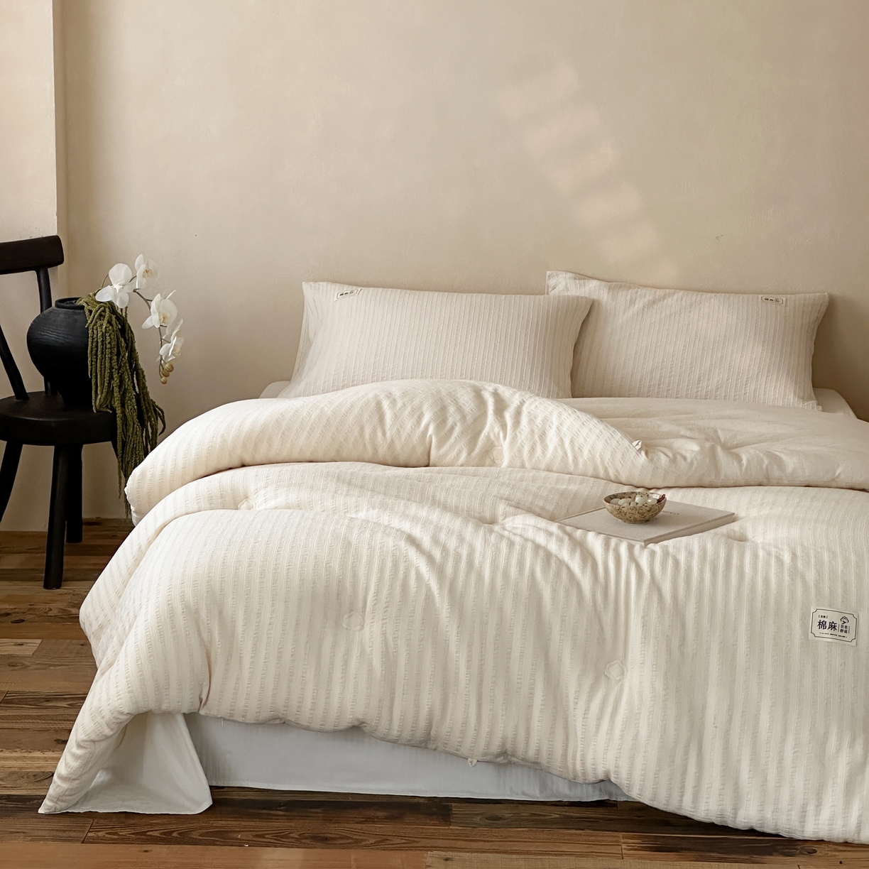 91家纺网 家纺一手货源 找家纺 （总）一加一 2025新款生态棉麻棉花被-莱茵棉语