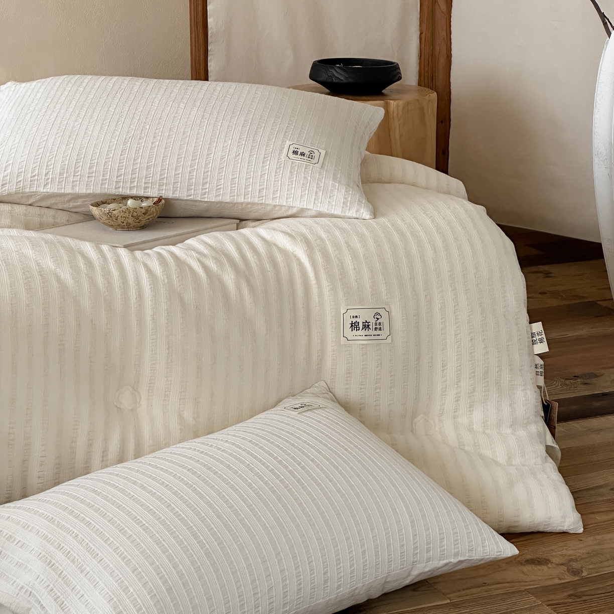 91家纺网 家纺一手货源 找家纺 （总）一加一 2025新款生态棉麻棉花被-莱茵棉语