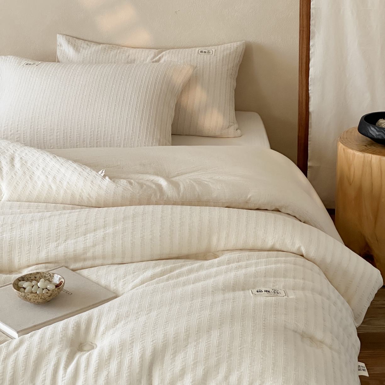 91家纺网 家纺一手货源 找家纺 （总）一加一 2025新款生态棉麻棉花被-莱茵棉语