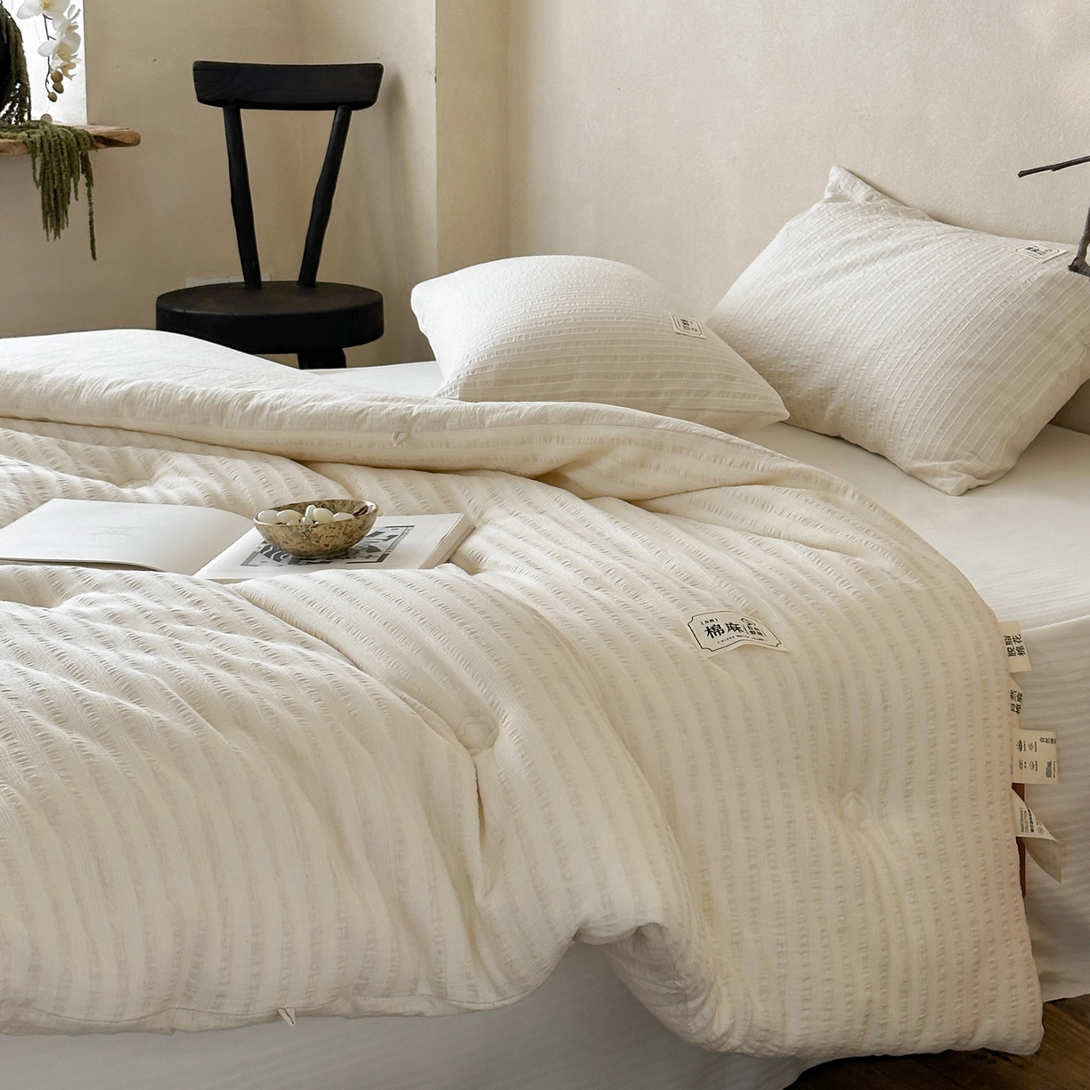 91家纺网 家纺一手货源 找家纺 （总）一加一 2025新款生态棉麻棉花被-莱茵棉语