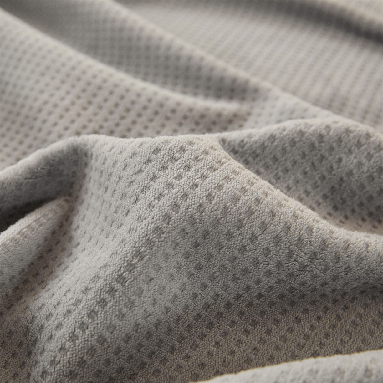 91家纺网 家纺一手货源 找家纺 雯豆家纺 2025新品华夫格毛毯盖毯双层加厚办公室披肩毯子 自由风-深空灰