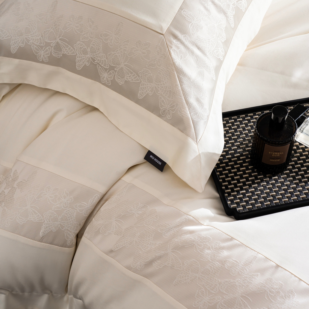 91家纺网 家纺一手货源 找家纺 MIU缪家居 2025新款100支全棉四件套-卡缦【控价368】 卡缦-米白