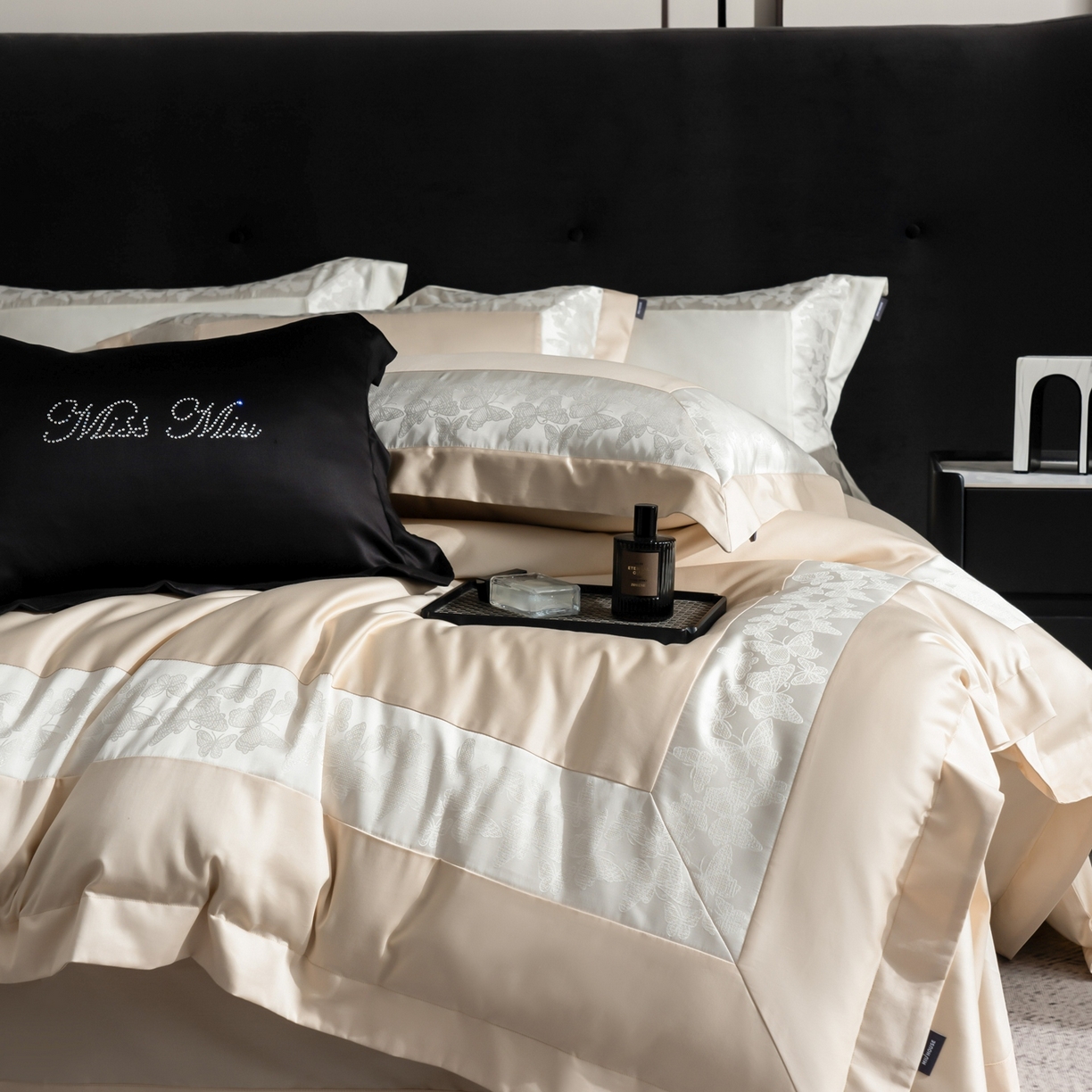 91家纺网 家纺一手货源 找家纺 MIU缪家居 2025新款100支全棉四件套-卡缦【控价368】 卡缦-香槟