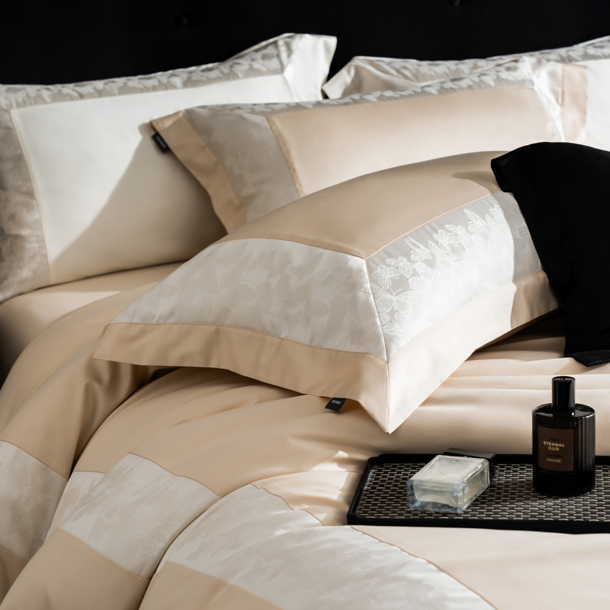 91家纺网 家纺一手货源 找家纺 MIU缪家居 2025新款100支全棉四件套-卡缦【控价368】 卡缦-香槟