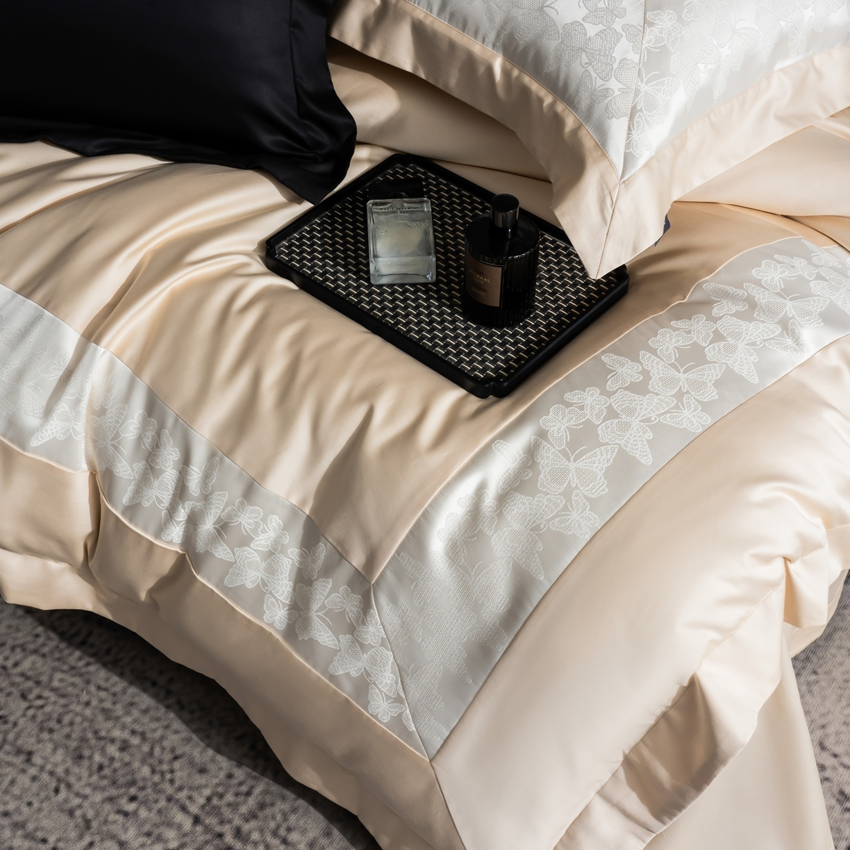 91家纺网 家纺一手货源 找家纺 MIU缪家居 2025新款100支全棉四件套-卡缦【控价368】 卡缦-香槟