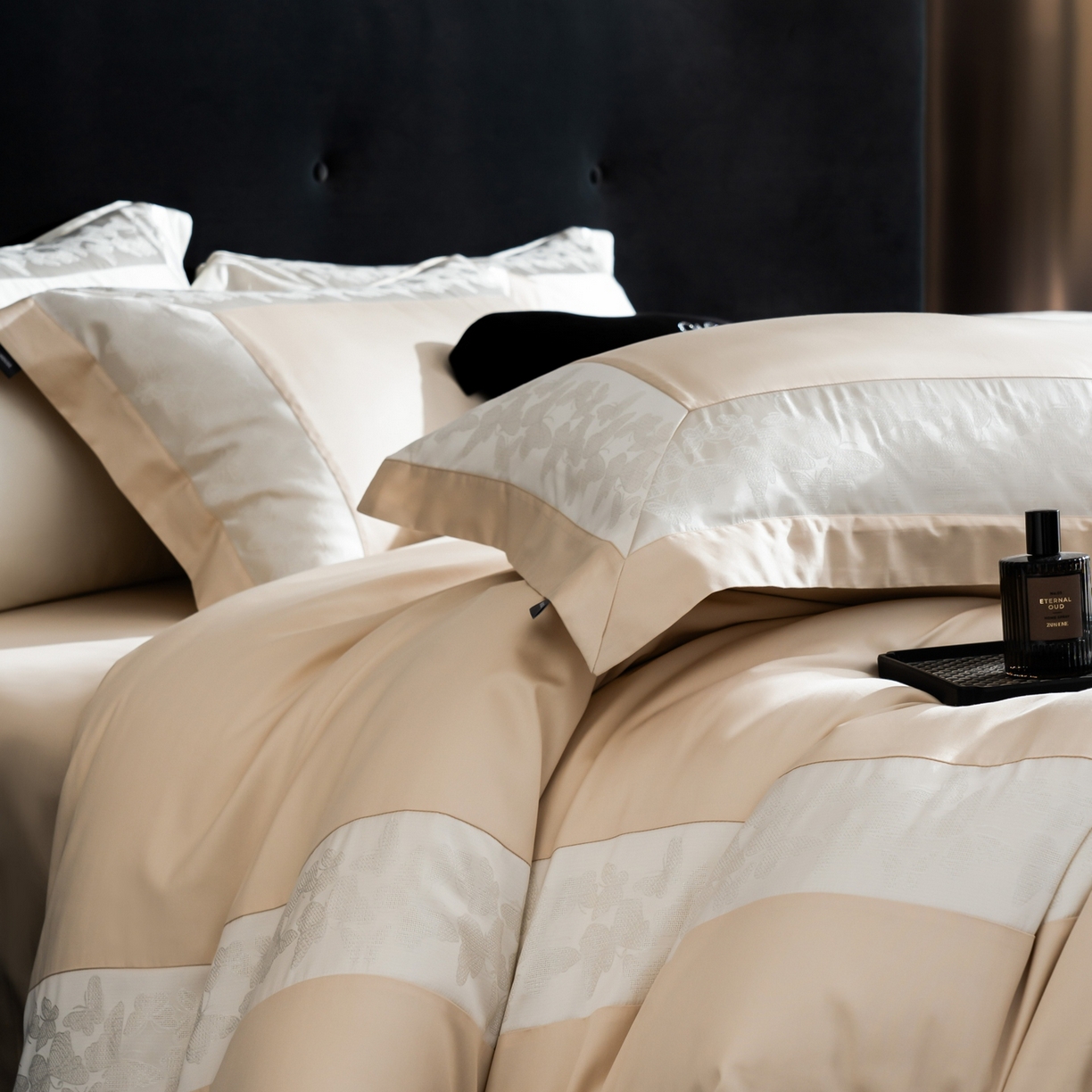 91家纺网 家纺一手货源 找家纺 MIU缪家居 2025新款100支全棉四件套-卡缦【控价368】 卡缦-香槟