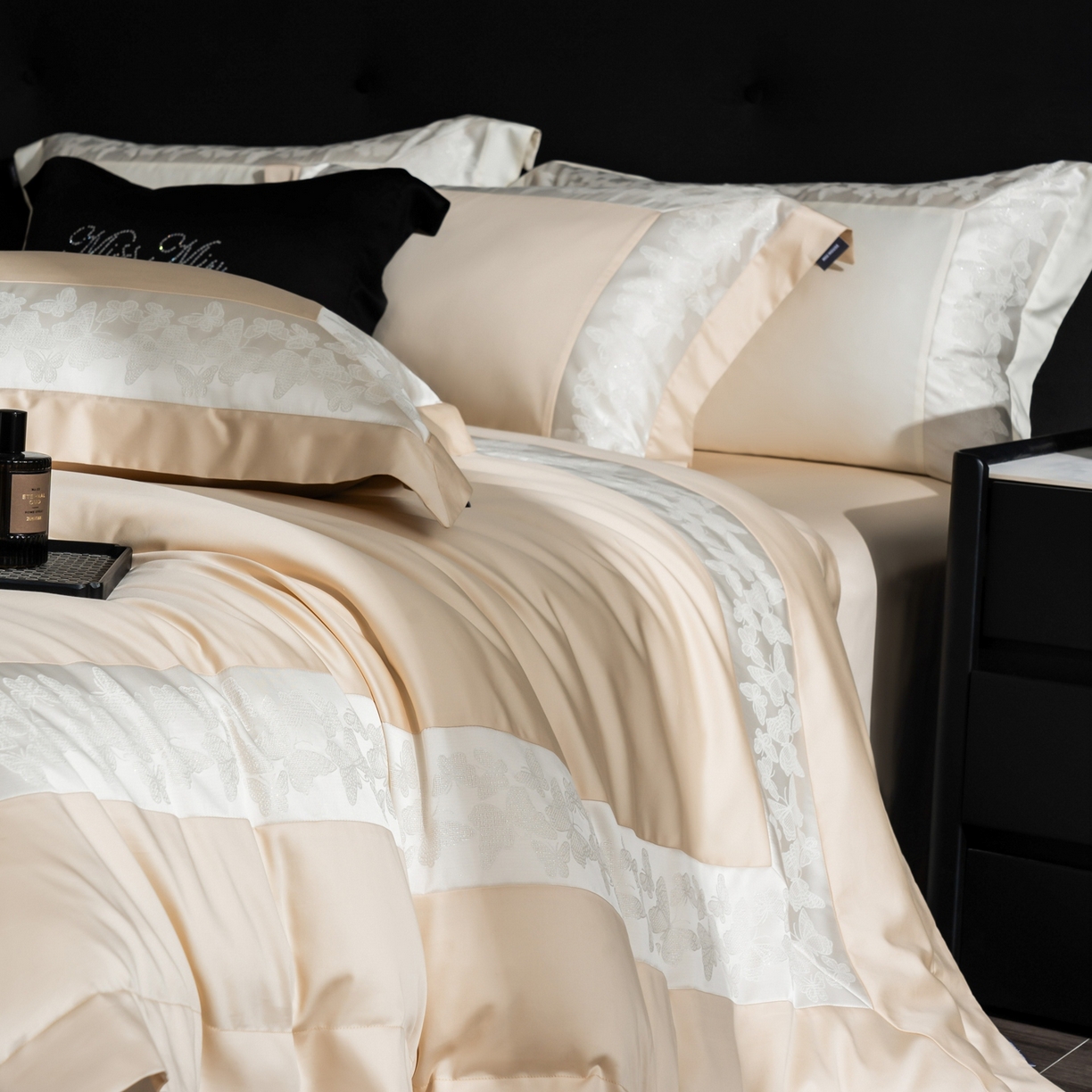 91家纺网 家纺一手货源 找家纺 MIU缪家居 2025新款100支全棉四件套-卡缦【控价368】 卡缦-香槟