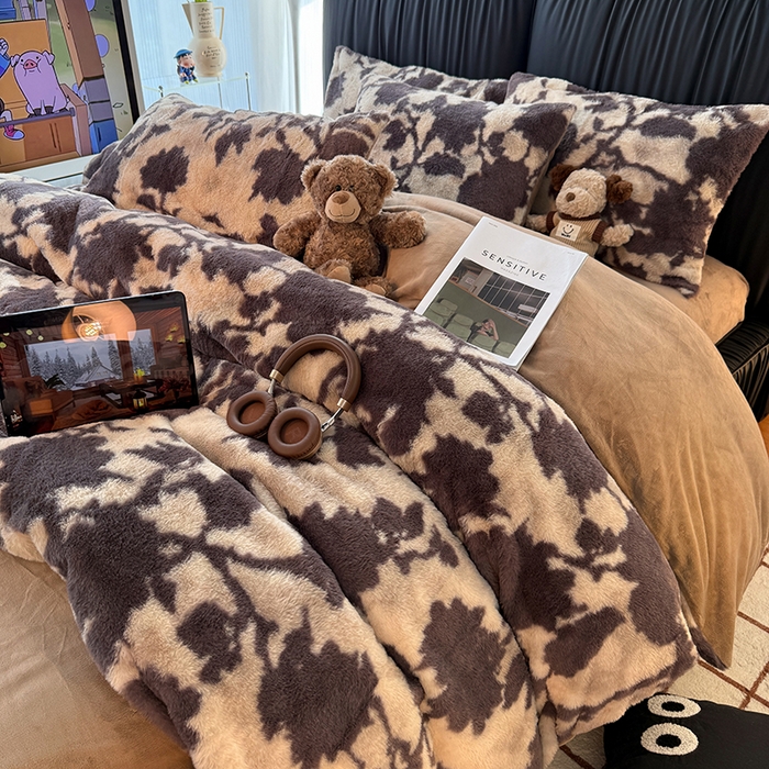 91家纺网 家纺一手货源 找家纺 HL原创 2025新款兔毛绒单品被套单件被套 洛可可