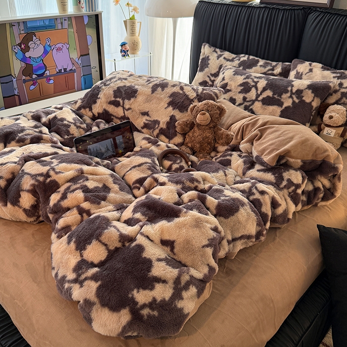 91家纺网 家纺一手货源 找家纺 HL原创 2025新款兔毛绒单品被套单件被套 洛可可