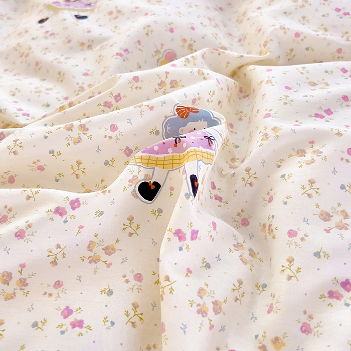 91家纺网 家纺一手货源 找家纺 琪琪阁家纺 2025秋冬新款全棉加牛奶绒单被套棉加绒被套 春日女孩