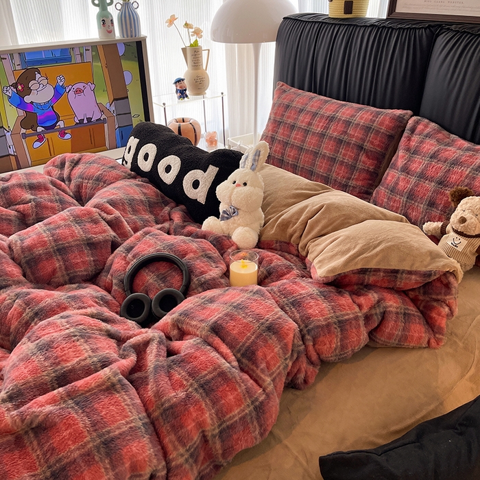 91家纺网 家纺一手货源 找家纺 （总）HL原创 2025新款兔毛绒单品被套单件被套