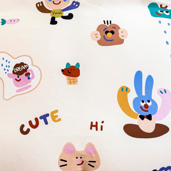 91家纺网 家纺一手货源 找家纺 琪琪阁家纺 2025秋冬新款全棉加牛奶绒单被套棉加绒被套 机智萌宠