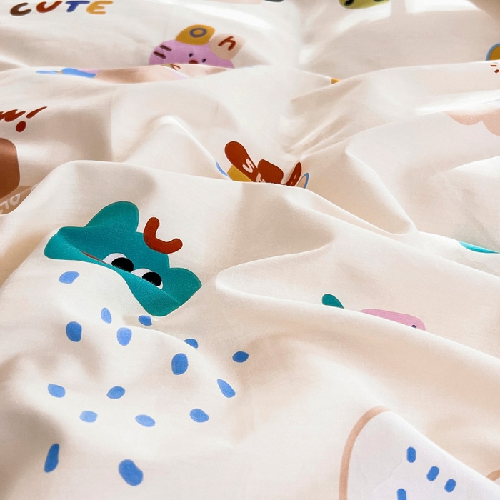 91家纺网 家纺一手货源 找家纺 琪琪阁家纺 2025秋冬新款全棉加牛奶绒单被套棉加绒被套 机智萌宠