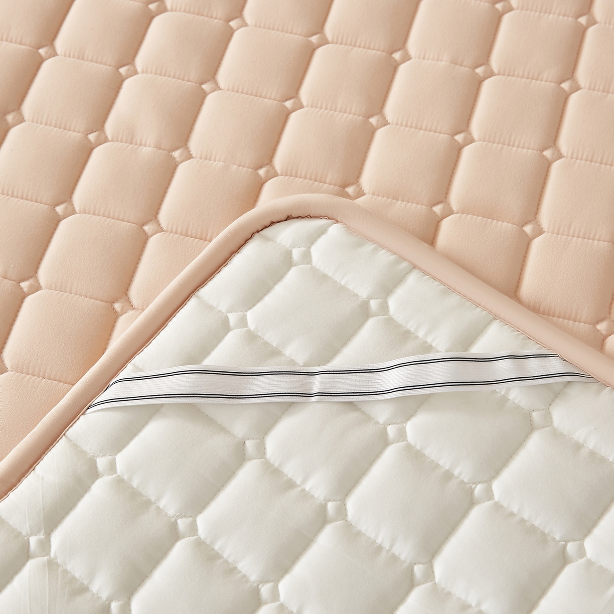 91家纺网 家纺一手货源 找家纺 （总）缦吉 2025新款A类纯色大豆纤维夹棉床护垫系列