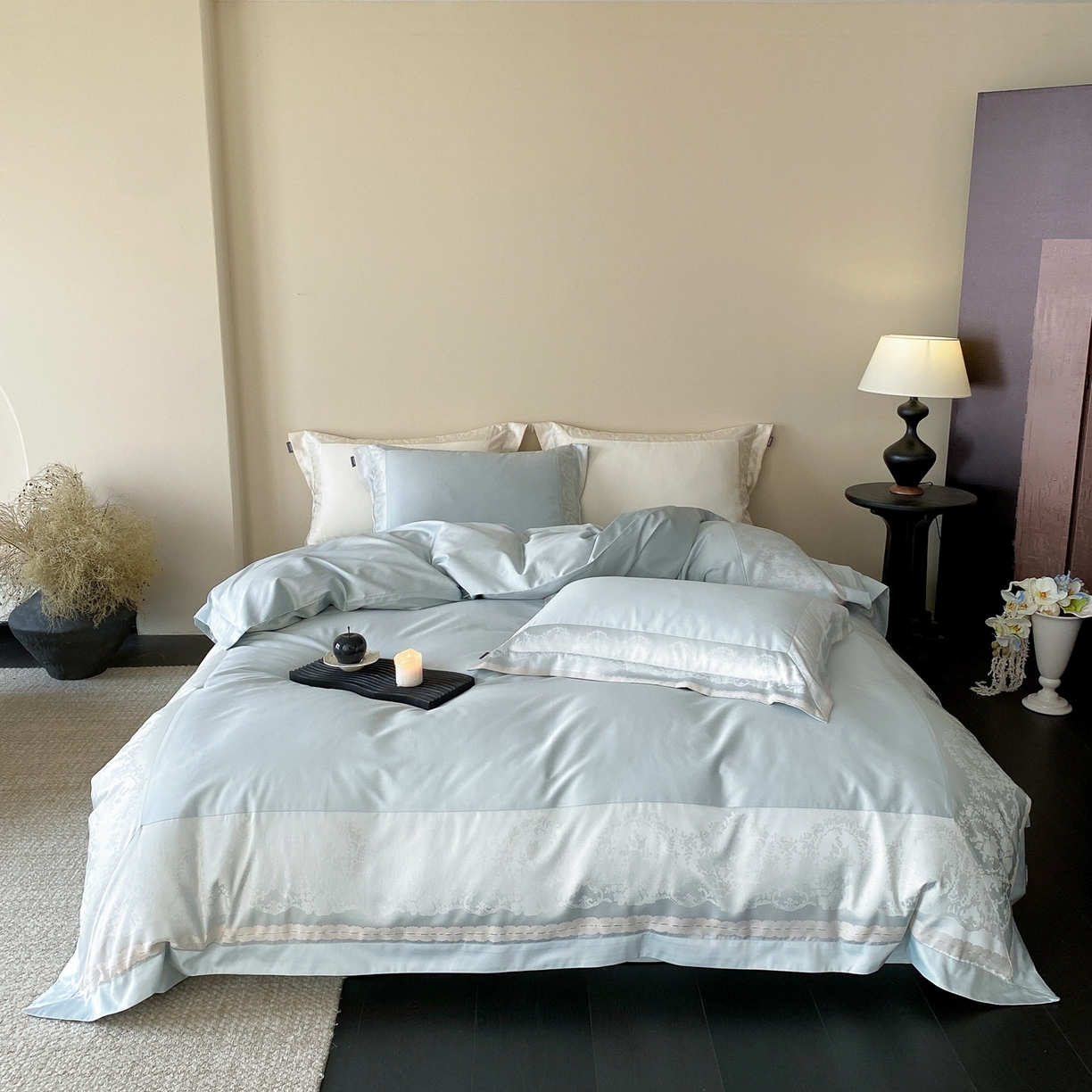 91家纺网 家纺一手货源 找家纺 （总）MIU缪家居 2025新款100支全棉四件套-露西娅【控价388】