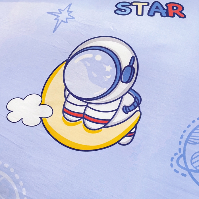 91家纺网 家纺一手货源 找家纺 琪琪阁家纺 2025秋冬新款全棉加牛奶绒单被套棉加绒被套 漫步太空