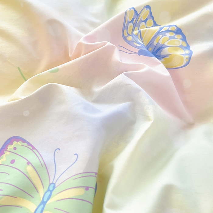 91家纺网 家纺一手货源 找家纺 琪琪阁家纺 2025秋冬新款全棉加牛奶绒单被套棉加绒被套 梦蝶