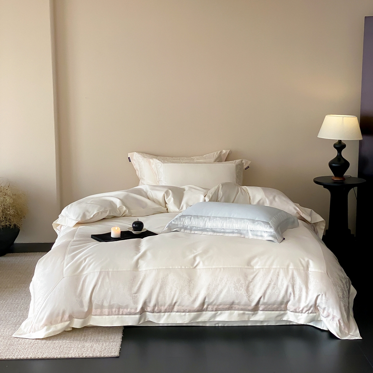 MIU缪家居 2025新款100支全棉四件套-露西娅【控价388】 露西娅-白玉