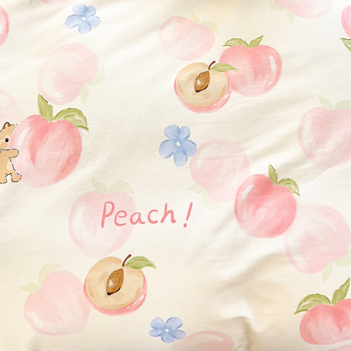 91家纺网 家纺一手货源 找家纺 琪琪阁家纺 2025秋冬新款全棉加牛奶绒单被套棉加绒被套 蜜桃松鼠