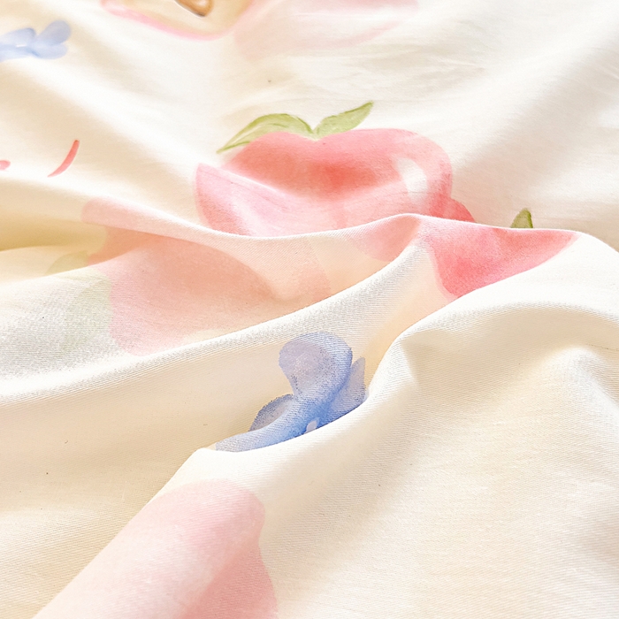 91家纺网 家纺一手货源 找家纺 琪琪阁家纺 2025秋冬新款全棉加牛奶绒单被套棉加绒被套 蜜桃松鼠