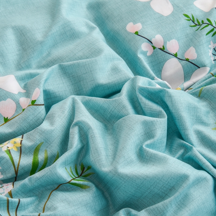 91家纺网 家纺一手货源 找家纺 琪琪阁家纺 2025秋冬新款全棉加牛奶绒单被套棉加绒被套 宁静生活