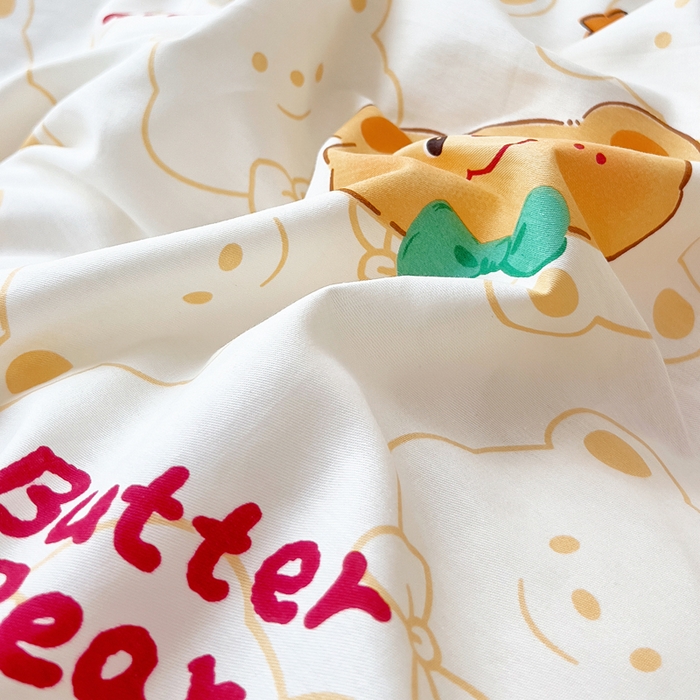 91家纺网 家纺一手货源 找家纺 琪琪阁家纺 2025秋冬新款全棉加牛奶绒单被套棉加绒被套 瑞迪熊