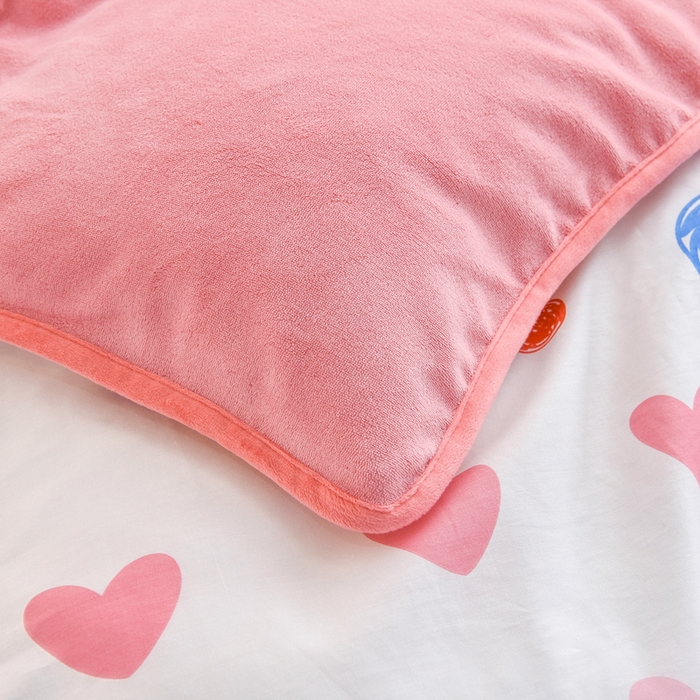 91家纺网 家纺一手货源 找家纺 琪琪阁家纺 2025秋冬新款全棉加牛奶绒单被套棉加绒被套 手绘浪漫