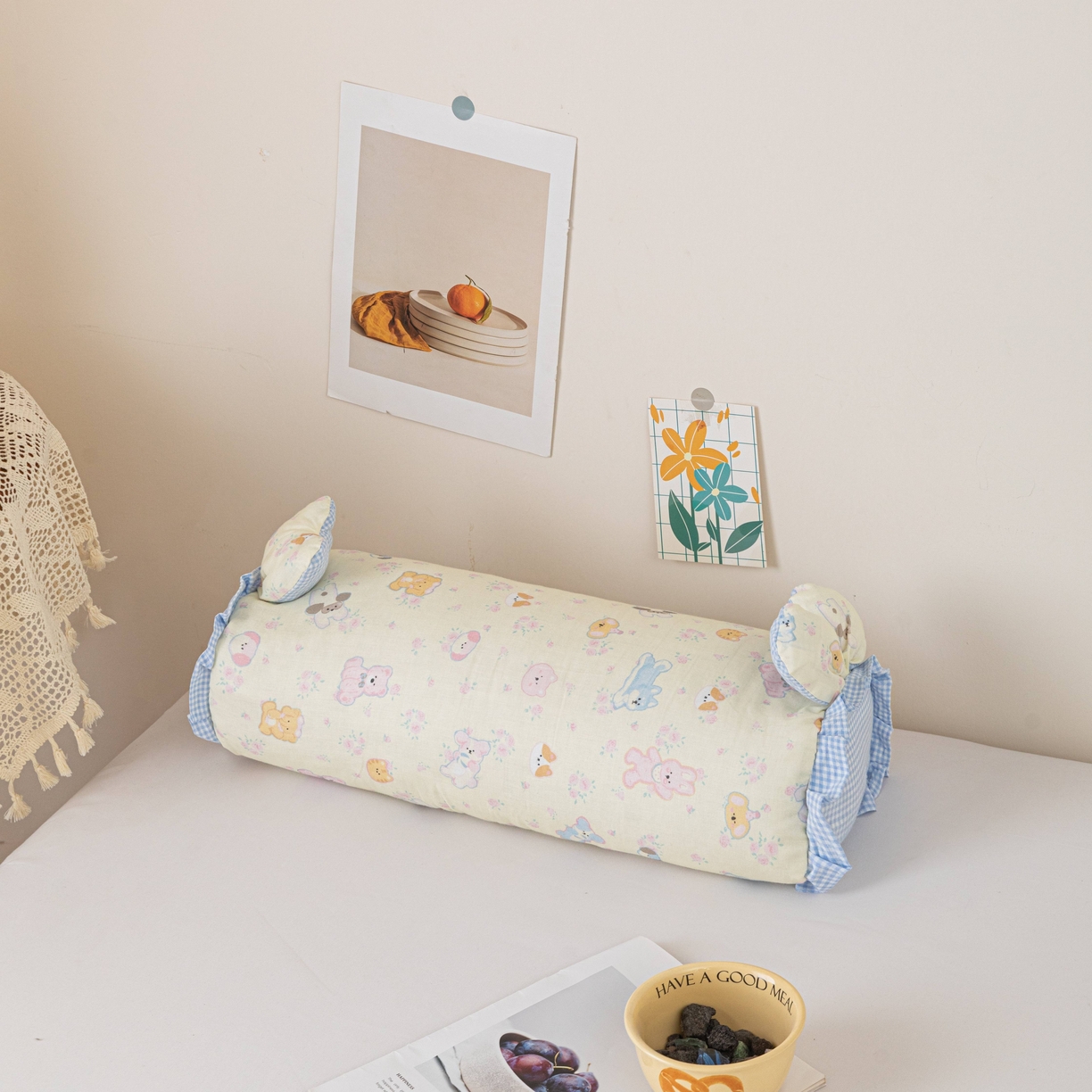 91家纺网 家纺一手货源 找家纺 （总） 亦帆2025新款爆款田园兔-全棉双层纱荞麦枕芯卡通儿童学生成人护颈枕