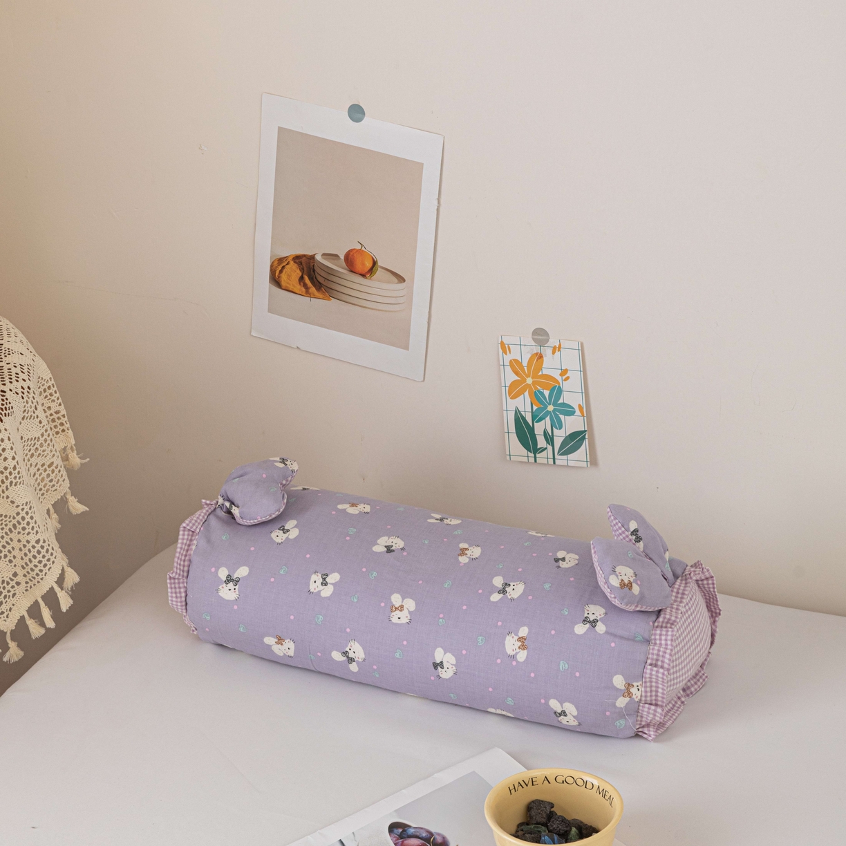 91家纺网 家纺一手货源 找家纺 （总） 亦帆2025新款爆款田园兔-全棉双层纱荞麦枕芯卡通儿童学生成人护颈枕