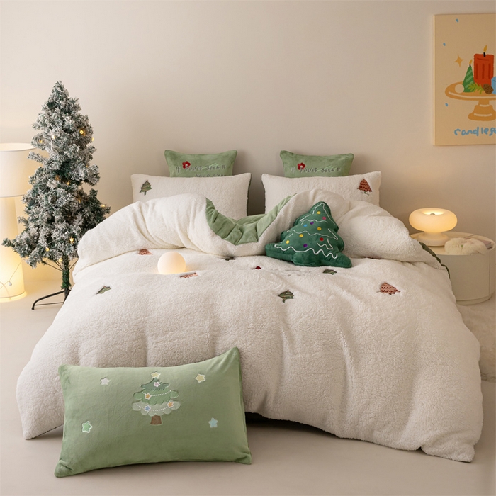 91家纺网 家纺一手货源 找家纺 （总）奥裕 2025新款加厚高克重羊驼绒毛巾绣牛奶绒四件套