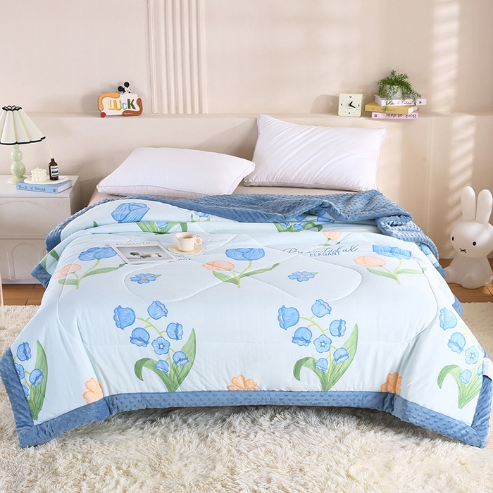 91家纺网 家纺一手货源 找家纺 （总）欧朵 2025新款A类水洗棉豆豆绒被子冬被大豆被芯春秋被冬被 幼儿园 学生宿舍 四季被空调被子