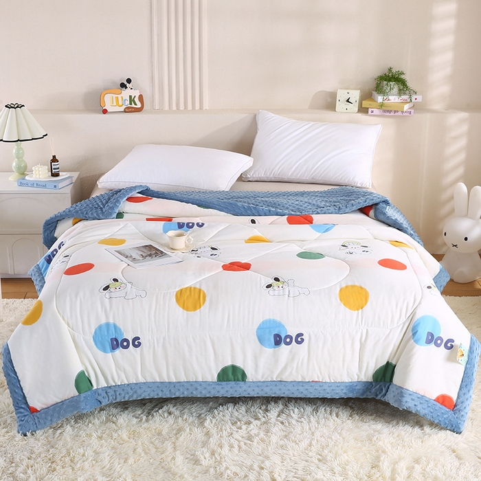 91家纺网 家纺一手货源 找家纺 （总）欧朵 2025新款A类水洗棉豆豆绒被子冬被大豆被芯春秋被冬被 幼儿园 学生宿舍 四季被空调被子