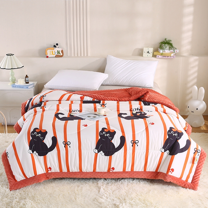 91家纺网 家纺一手货源 找家纺 （总）欧朵 2025新款A类水洗棉豆豆绒被子冬被大豆被芯春秋被冬被 幼儿园 学生宿舍 四季被空调被子