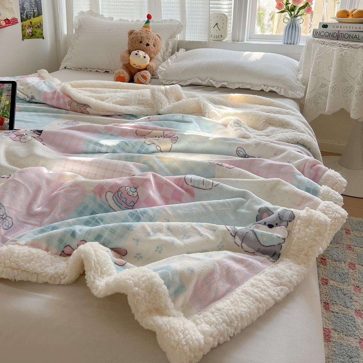 91家纺网 家纺一手货源 找家纺 （总）耀悦家纺 2025新款毛毯带拉链被套两用加厚高克重牛奶绒毯子羊羔绒