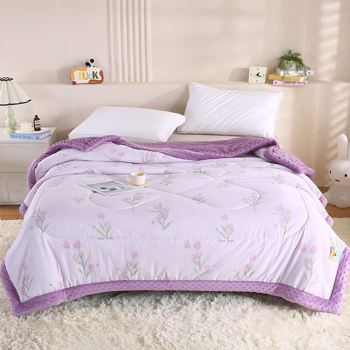 91家纺网 家纺一手货源 找家纺 （总）欧朵 2025新款A类水洗棉豆豆绒被子冬被大豆被芯春秋被冬被 幼儿园 学生宿舍 四季被空调被子