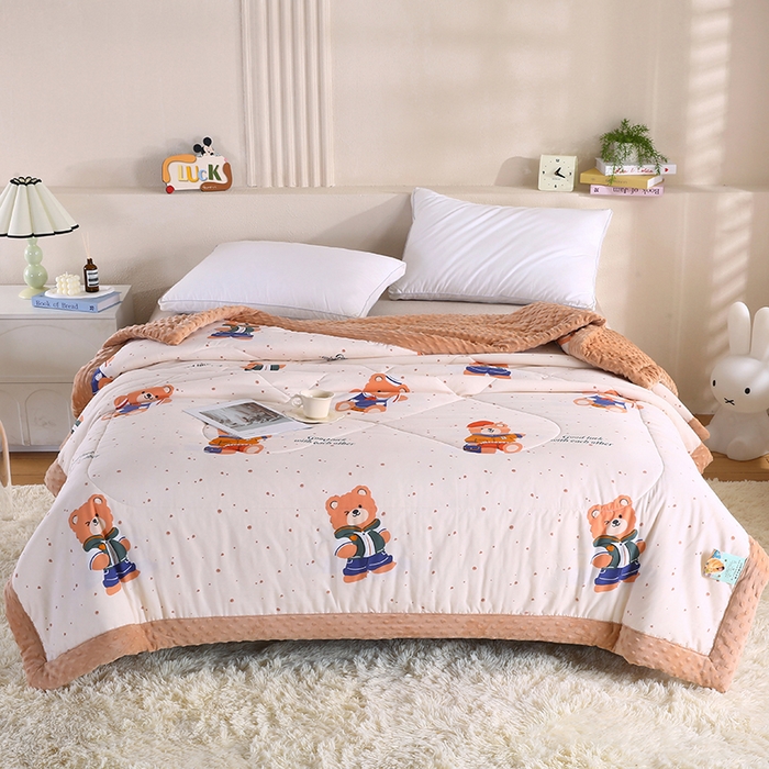 91家纺网 家纺一手货源 找家纺 （总）欧朵 2025新款A类水洗棉豆豆绒被子冬被大豆被芯春秋被冬被 幼儿园 学生宿舍 四季被空调被子