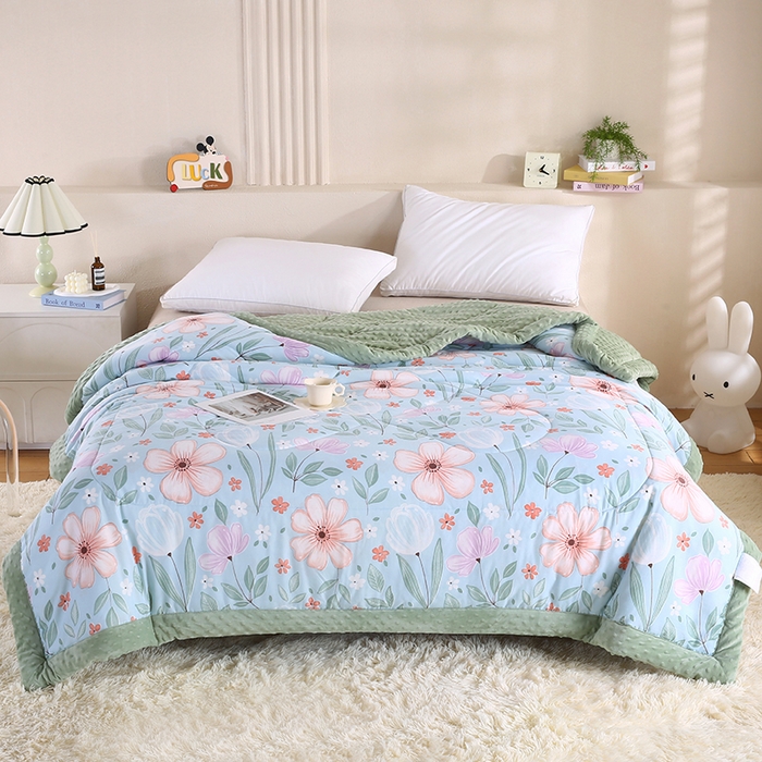 91家纺网 家纺一手货源 找家纺 （总）欧朵 2025新款A类水洗棉豆豆绒被子冬被大豆被芯春秋被冬被 幼儿园 学生宿舍 四季被空调被子