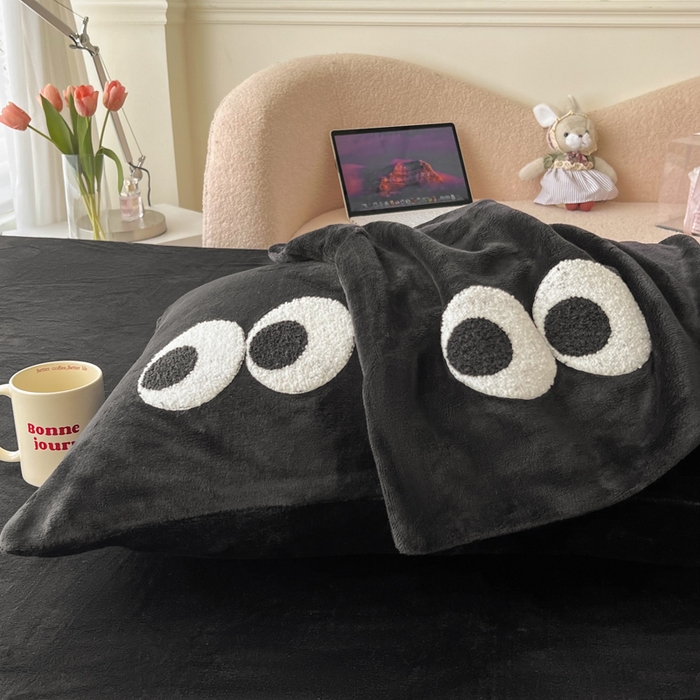 91家纺网 家纺一手货源 找家纺 （总）悦织湾家纺 2025新款牛奶绒纯色单品枕套冬季加厚保暖透气轻奢时尚卡通枕套单品枕套枕套单件