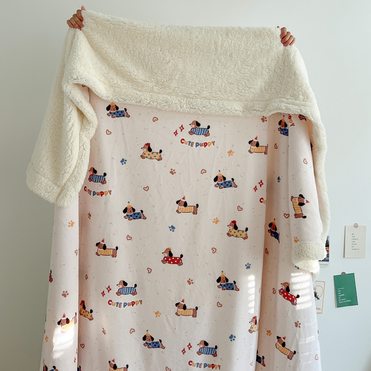 耀悦家纺 2025新款毛毯带拉链被套两用加厚高克重牛奶绒毯子羊羔绒 星光腊肠狗