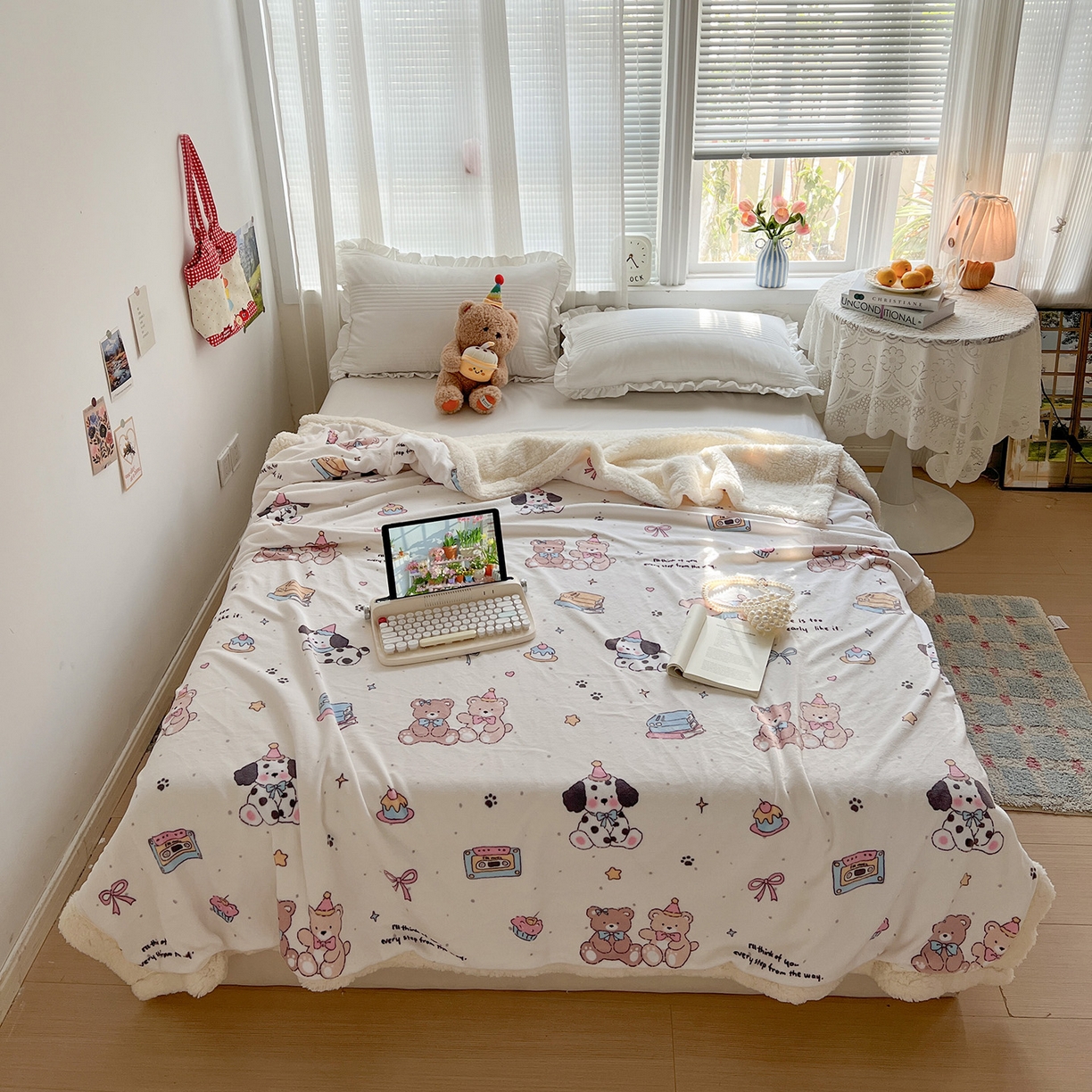 91家纺网 家纺一手货源 找家纺 耀悦家纺 2025新款毛毯带拉链被套两用加厚高克重牛奶绒毯子羊羔绒 音乐与美食的周末