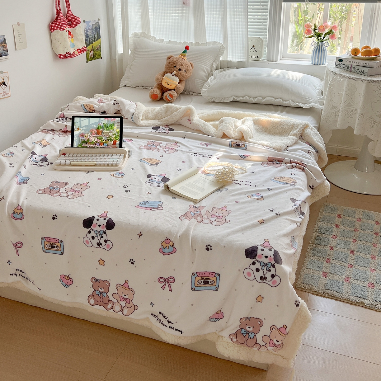 91家纺网 家纺一手货源 找家纺 耀悦家纺 2025新款毛毯带拉链被套两用加厚高克重牛奶绒毯子羊羔绒 音乐与美食的周末