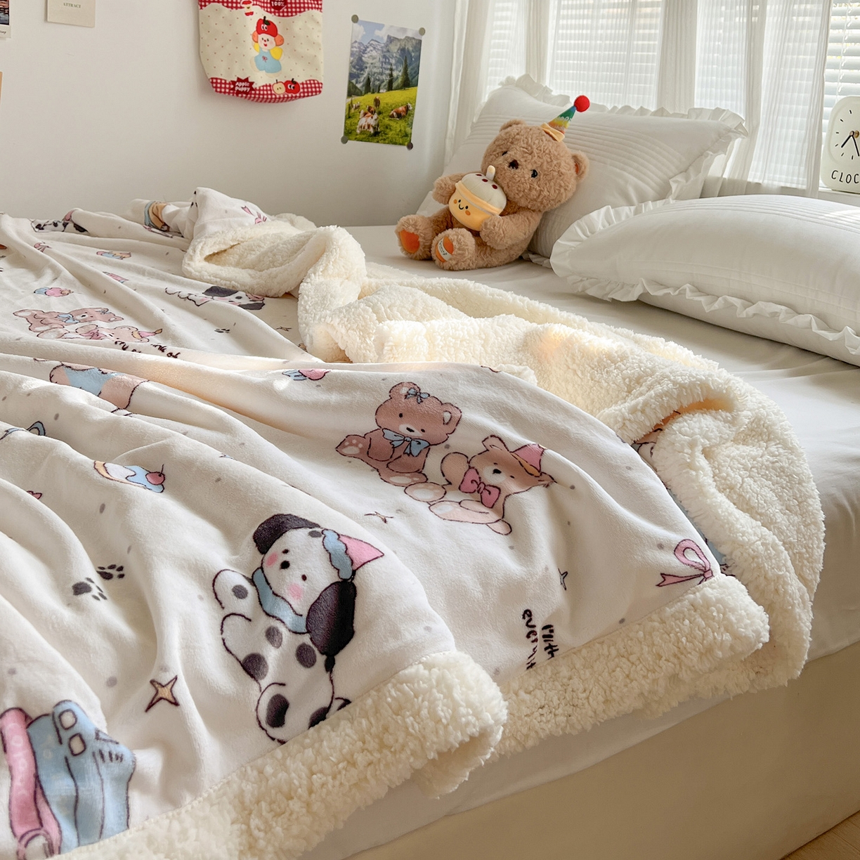 91家纺网 家纺一手货源 找家纺 耀悦家纺 2025新款毛毯带拉链被套两用加厚高克重牛奶绒毯子羊羔绒 音乐与美食的周末