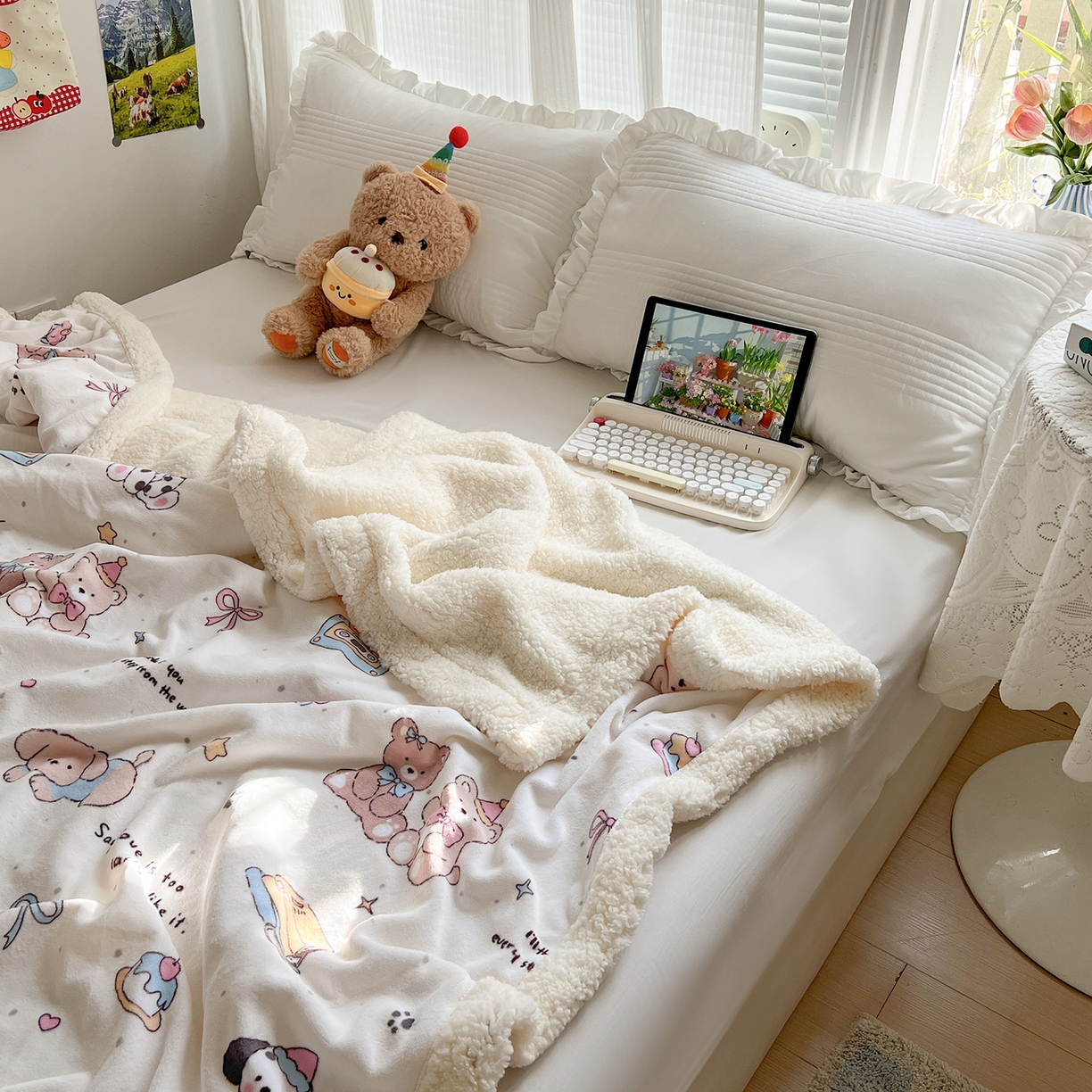 91家纺网 家纺一手货源 找家纺 耀悦家纺 2025新款毛毯带拉链被套两用加厚高克重牛奶绒毯子羊羔绒 音乐与美食的周末